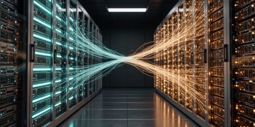 Como o storage desagregado separa processamento e dados?